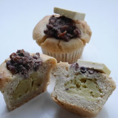 スイートポテト餡入りマフィン～自家製あんことプラントベースバターのせ～