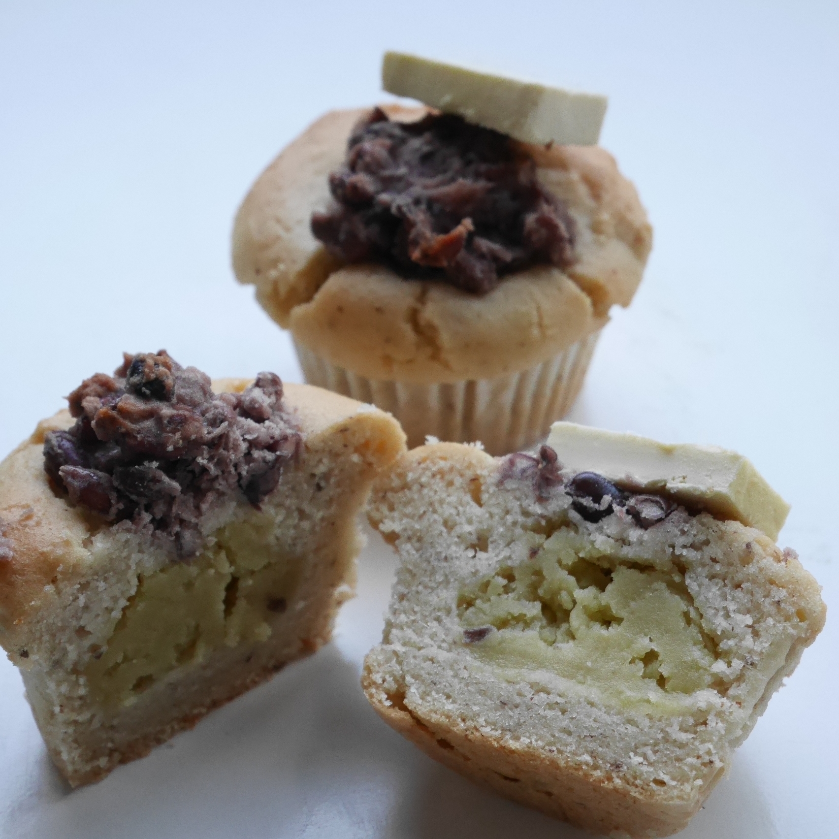 スイートポテト餡入りマフィン~自家製あんことプラントベースバターのせ~